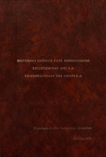 Estudio sobre los herbarios históricos de la Universidad de Sevilla
