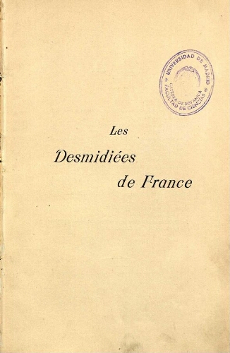 Les Desmidiées de France