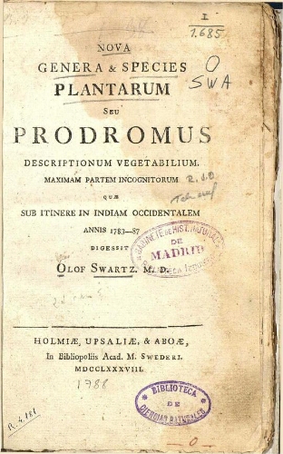 Nova genera & species plantarum seu Prodromus