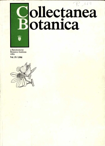 Collectanea botanica (Barcelona) [...] Vol. 19