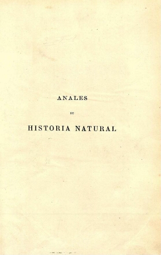 Anales de la Sociedad Española de Historia Natural. Tomo octavo