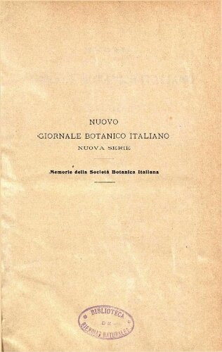 Bullettino della Societá botanica italiana. Anno 1923
