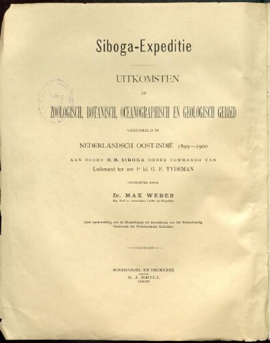 Liste des algues du Siboga