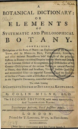 A Botanical Dictionary. 2ª ed.