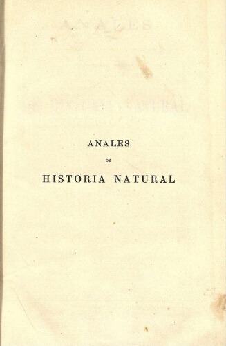 Anales de la Sociedad Española de Historia Natural. Tomo sexto