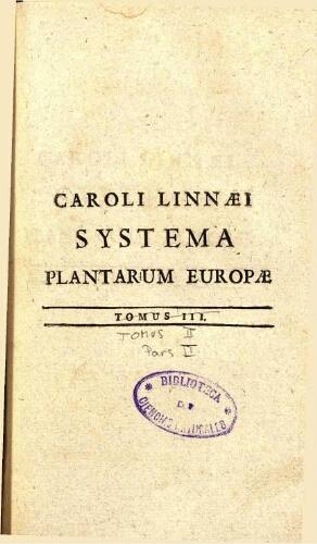 Systema plantarum Europae [...] Tomus III