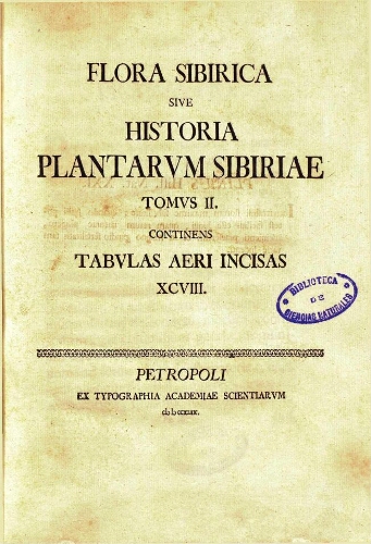 Flora Sibirica [...] Tomus II