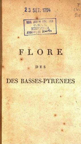 Flore des Basses-Pyrénées [...] Tome II