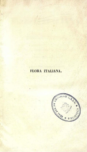 Flora italiana [...] Vol. V