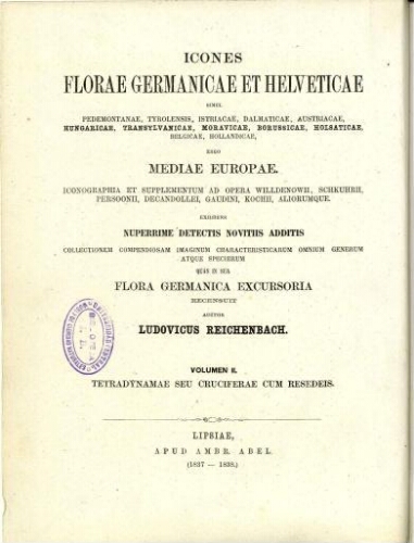 Icones florae Germanicae et Helveticae [Reimp. col.] [...] Volumen II