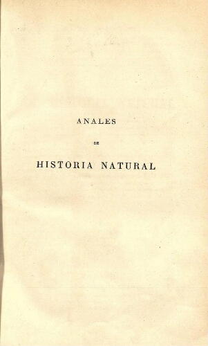 Anales de la Sociedad Española de Historia Natural. Tomo décimo