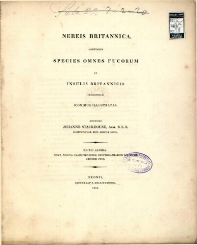 Nereis Britannica [...] Editio altera