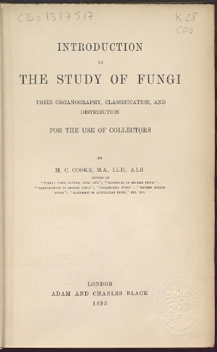 Introduction to the study of fungi