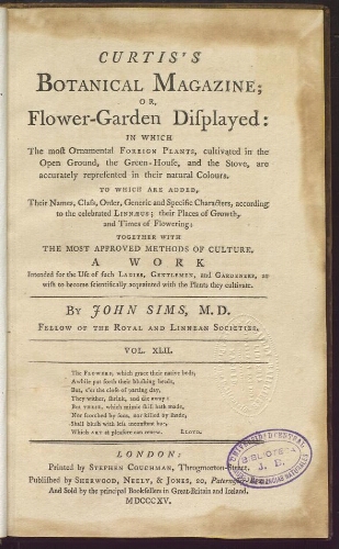 Curtis's Botanical Magazine (1801). Vol. 42