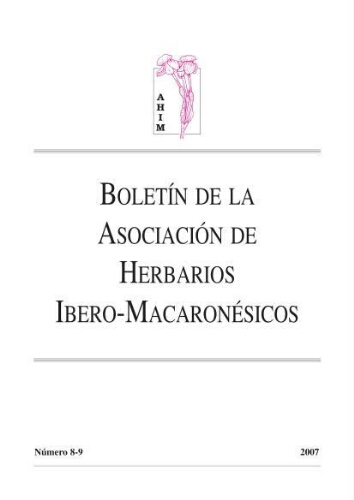 Boletín de la Asociación de Herbarios Ibero-Macaronésicos. Número 8-9