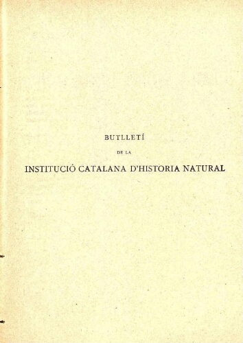 Butlletí de la Institució Catalana d'Història Natural [...] [Vol. 4]