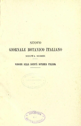 Nuovo Giornale botanico italiano. Nuova serie. V. 16