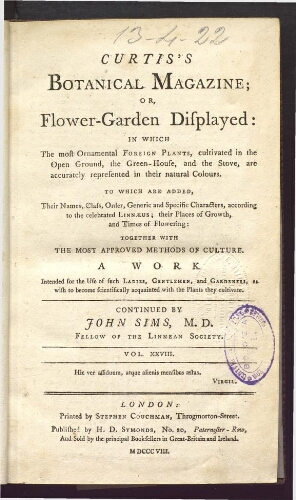Curtis's Botanical Magazine (1801). Vol. 28-29
