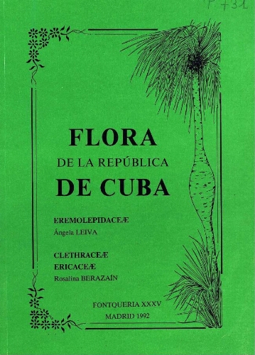 Flora de la República de Cuba. Eremolepidaceae