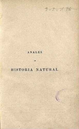 Anales de la Sociedad Española de Historia Natural. Serie II. Tomo sexto (XXVI)