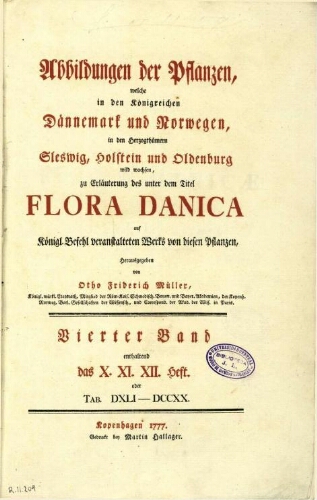 Flora Danica [...] Vierter Band