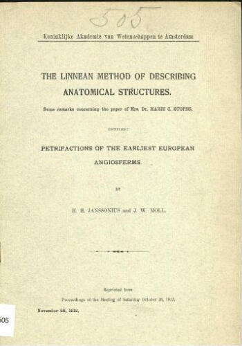 The Linnean method of describing anatomical structures