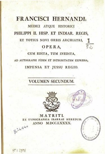 Opera, cum edita, tum inedita, ad autographi fidem et integritatem expressa [...] Volumen secundum