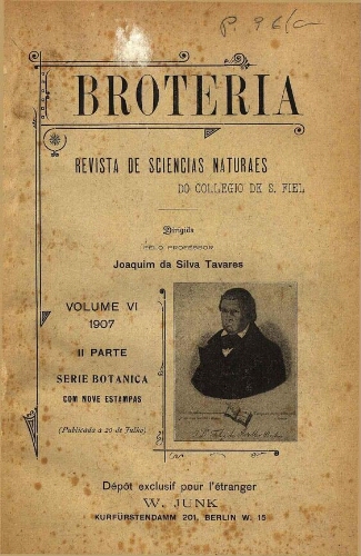 Brotéria. Série Botânica [...] Volume VI