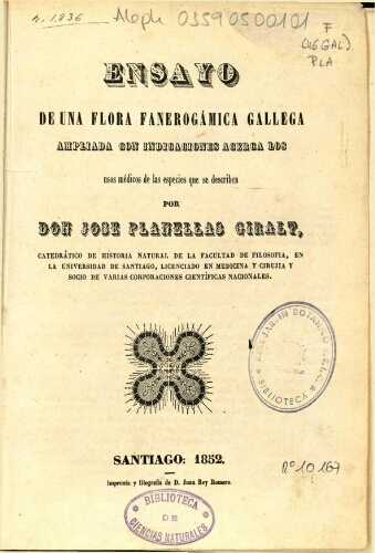 Ensayo de una flora fanerogámica gallega