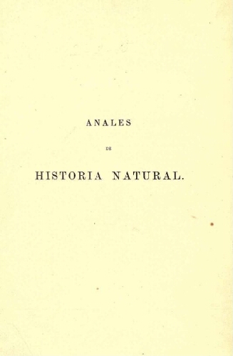 Anales de la Sociedad Española de Historia Natural. Tomo décimoquinto