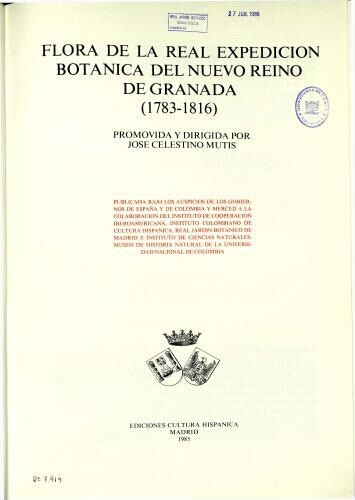 Flora de la Real Expedición Botánica del Nuevo Reino de Granada. T. 3 (2). Ciperaceas y Juncaceas