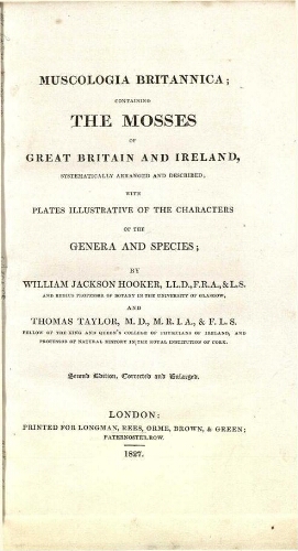 Muscologia Britannica [...] Second edition