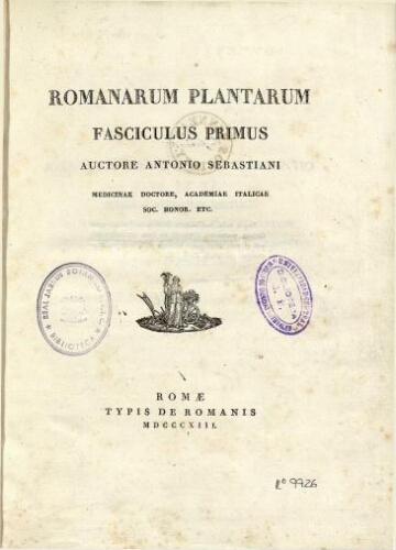 Romanarum plantarum fasciculus primus