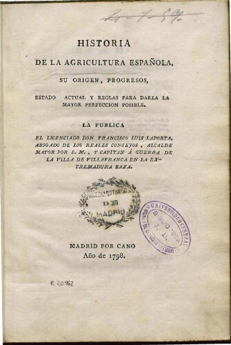 Historia de la Agricultura española