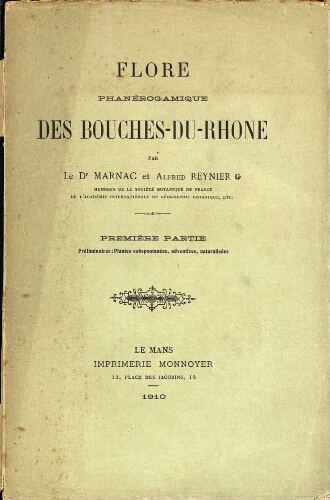 Flore phanérogamique des Bouches-du-Rhône