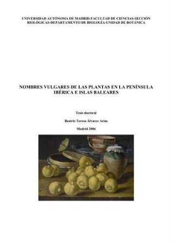 Nombres vulgares de las plantas en la Península Ibérica e Islas Baleares