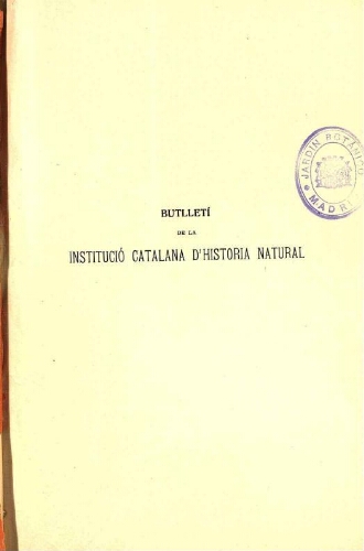 Butlletí de la Institució Catalana d'Història Natural [...] Vol. X