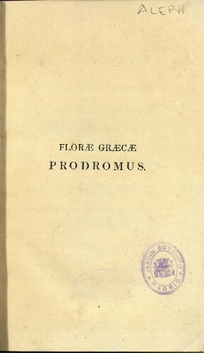Florae Graecae prodromus [...] Vol. II
