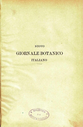 Nuovo Giornale botanico italiano. V. 23