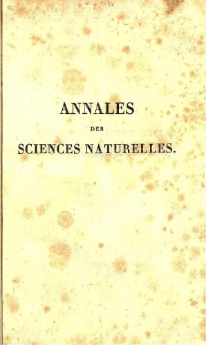 Annales des sciences naturelles [...] Tome neuvième