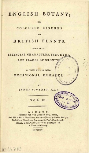 English botany [...] Vol. III
