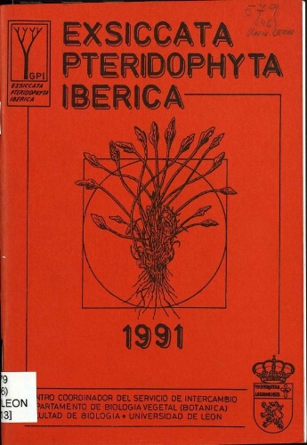 Exsiccata pteridophyta iberica. 1991 [Vol. 5]