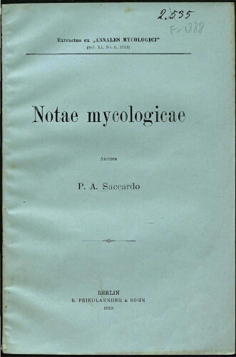 Notae mycologicae. Series 17