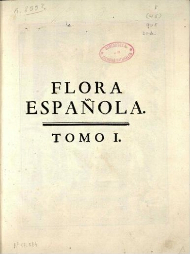 Flora española [...] T. 1