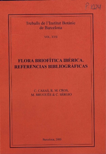 Flora briofítica ibérica. Referencias bibliográficas