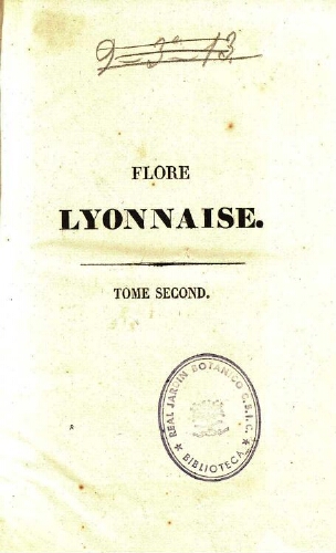 Flore lyonnaise [...] Tome second