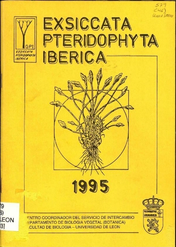 Exsiccata pteridophyta iberica. 1995 [Vol. 7]