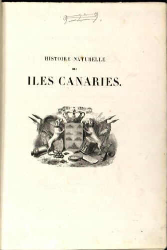 Histoire naturelle des Îles Canaries [...] Tome troisième. Deuxième partie. Phytographia canariensis. Sectio II