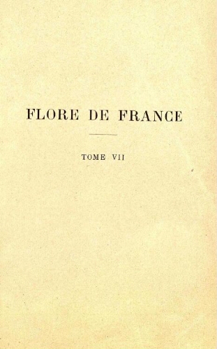 Flore de France [...] Tome VII