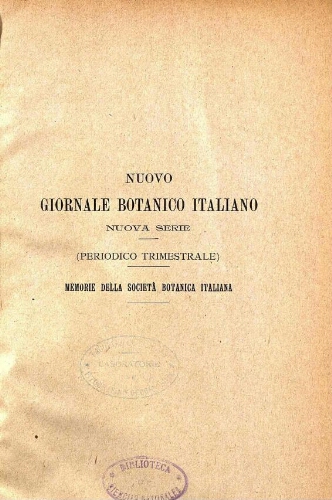 Bullettino della Societá botanica italiana. Anno 1916